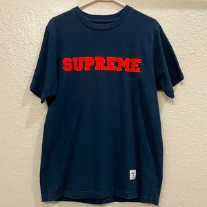 Oversized heavy weight embroidered supreme tee